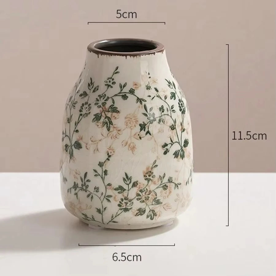 Crackle Ceramic Flower Vase Hydroponic Vase Table Decor Floral Arrangement Valentine's Day Gifts Birthday Graduation Gift Oasis Select Mini M