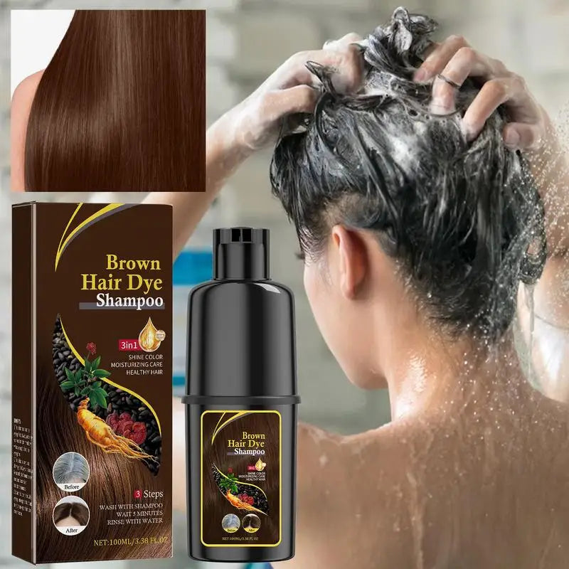 Hair Color Shampoo Black Hair Dye Covering White Hair Shampoo Hair Dye Shampoo Darkening Hair Shampoo Wine Red, Brown, Silver Oasis Select