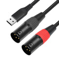 PC USB To Stereo Audio Cable Converter USB A To 2 XLR Male Stereo Audio Cable for Speaker Power Amplifier Oasis Select 1M China Mainland