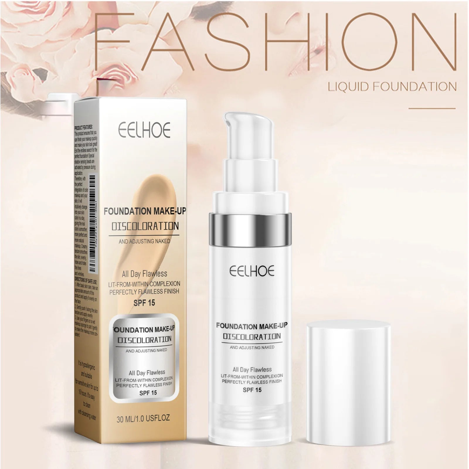 EELOHE Liquid Foundation Brighten Even Skin moisturizer Hydrating Lasting Oil-Control Dry To Oily Skin Care Face Concealer Cream Oasis Select