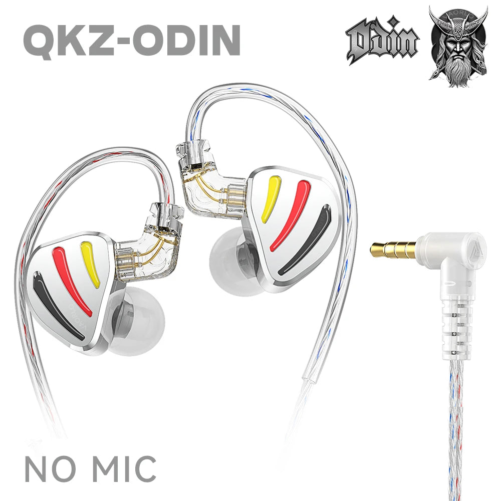 QKZ Earphones HIFI Monitoring Vocal 3-Level Tuning Switch Metal Heavy Bass Earbuds Dynamic Sport Music Headsets D-Fi Castor Oasis Select Silver NO MIC