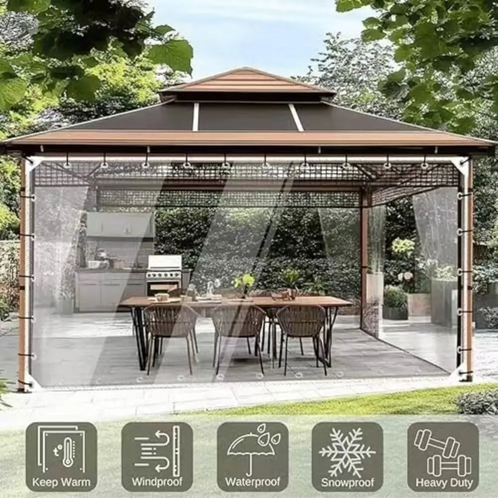 Snowproof Waterproof Tarpaulin Waterproof Dust-proof Transparent Rain Cover Foldable Wind-Resistant Rainproof Cloth Garden Use Oasis Select