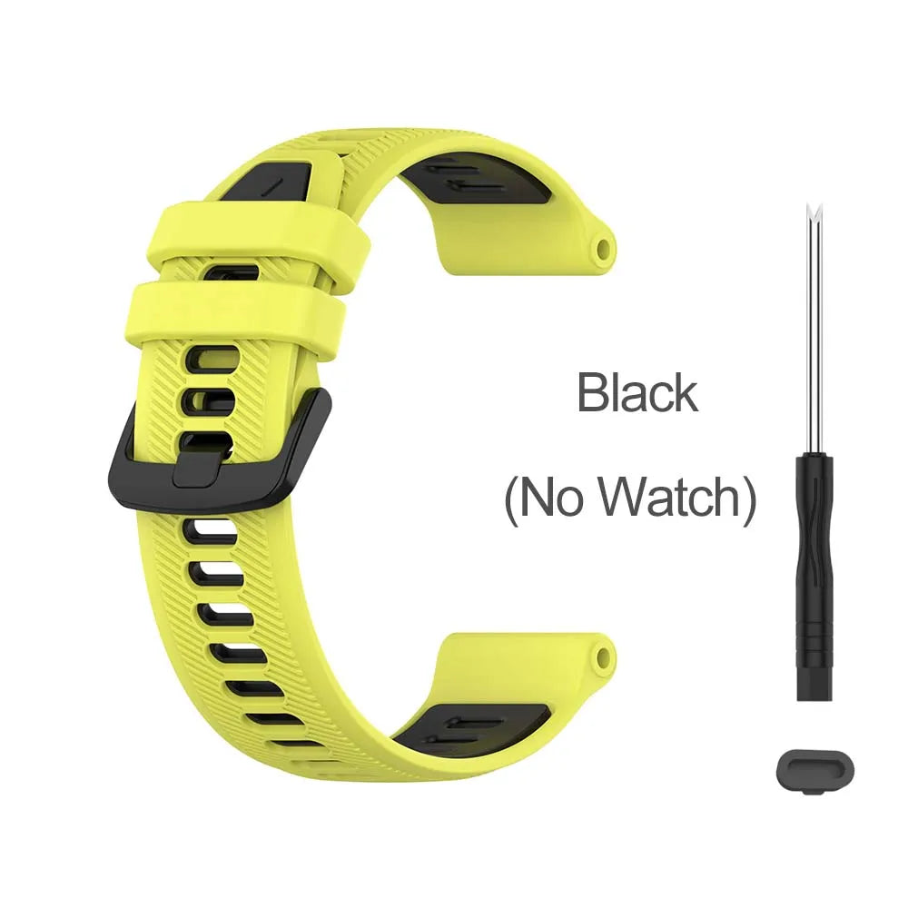22mm Silicone Band for Garmin Forerunner 965/955/945/935 & Instinct Smartwatch Band Oasis Select green