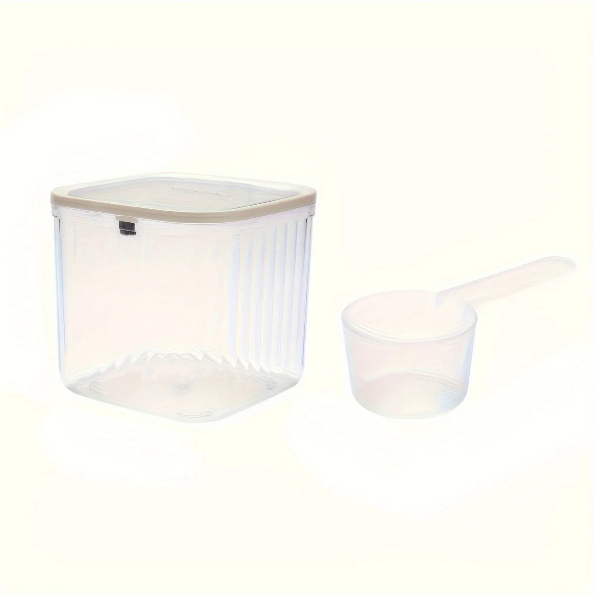 Laundry Capsule Container, 100 oz Laundry Detergent Container with Scoop, Jar with Seal and Pop-Up Lid Oasis Select Clear