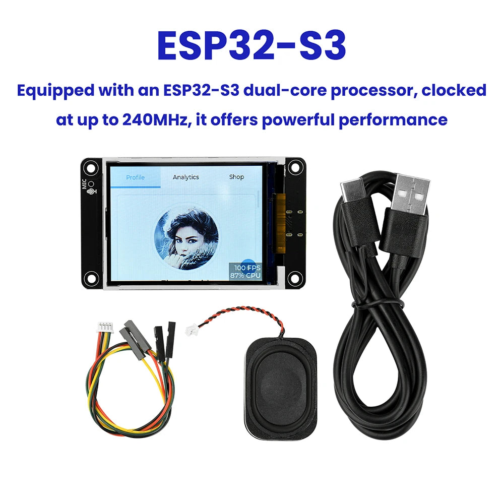 ESP32-S3 ESP32 S3 2.8-inch TFT Module Touch Screen Development Board with WiFi Bluetooth Smart AI Display 240x320 IPS Screen Oasis Select