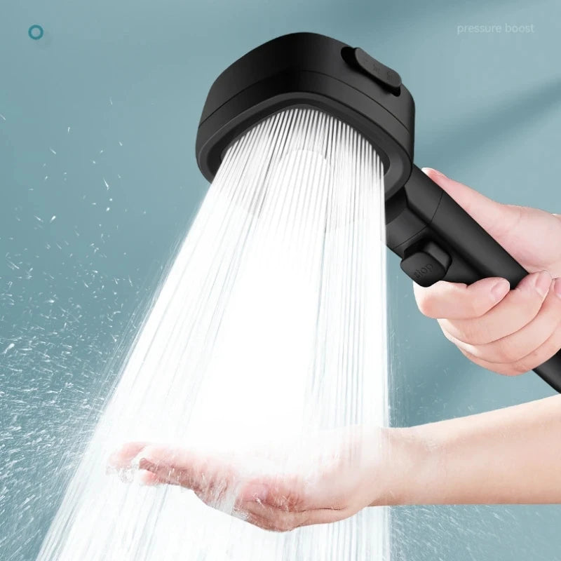New High Pressure Shower Head Water Saving 3-Modes Shower Heads Adjustable Water Massage Sprayer Home Bathroom Accessories Oasis Select