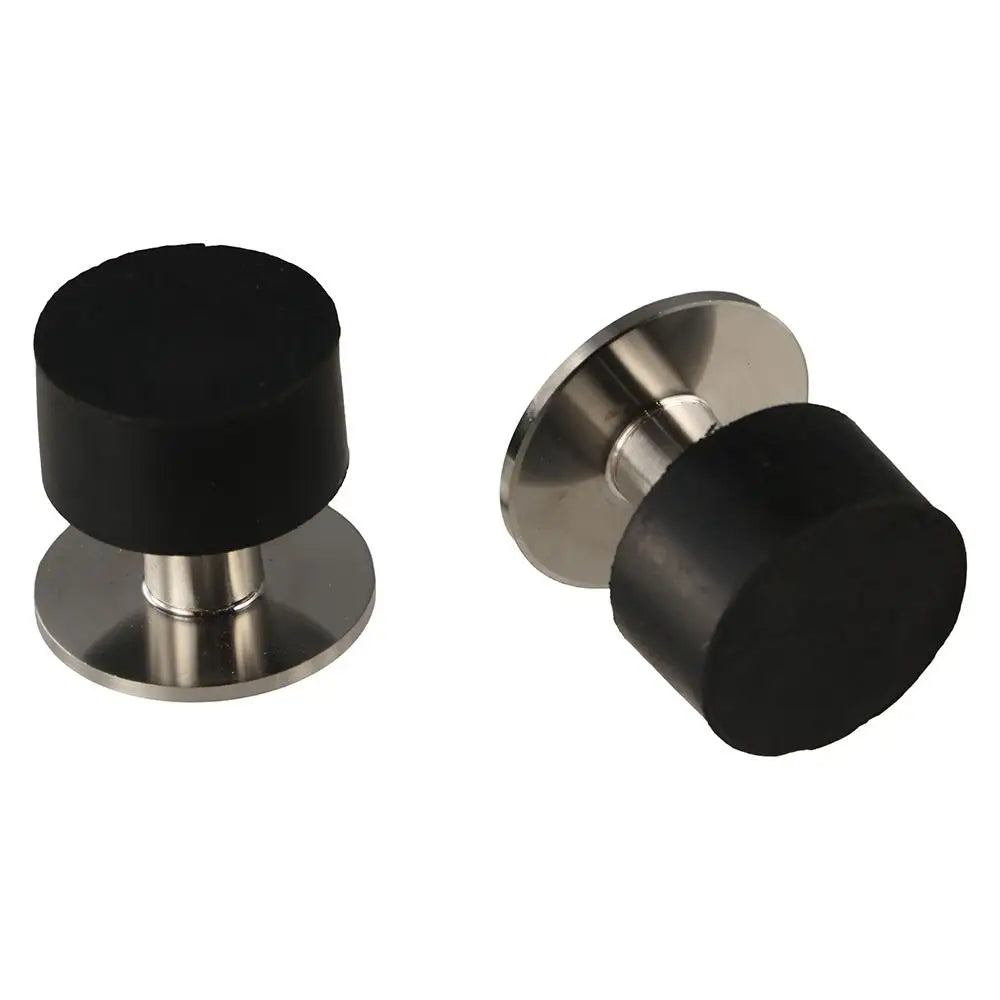No-Drill Wall Door Stopper & Protector – Stainless Steel Mute