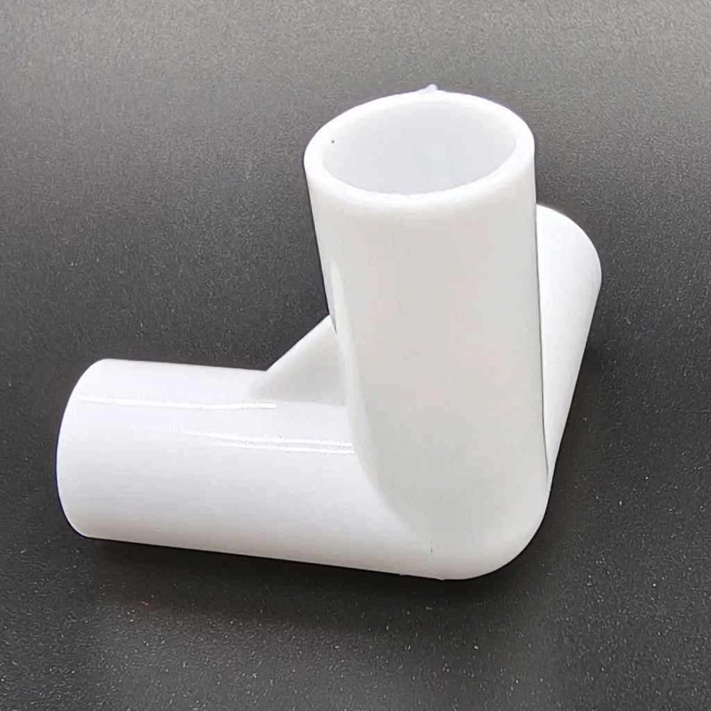 3 way White PVC Tent Feet Corner Center Connector Pipe PVC Straight Elbow Tee Connector Plastic Joint DIY Wardrobe Tent Fittings Oasis Select