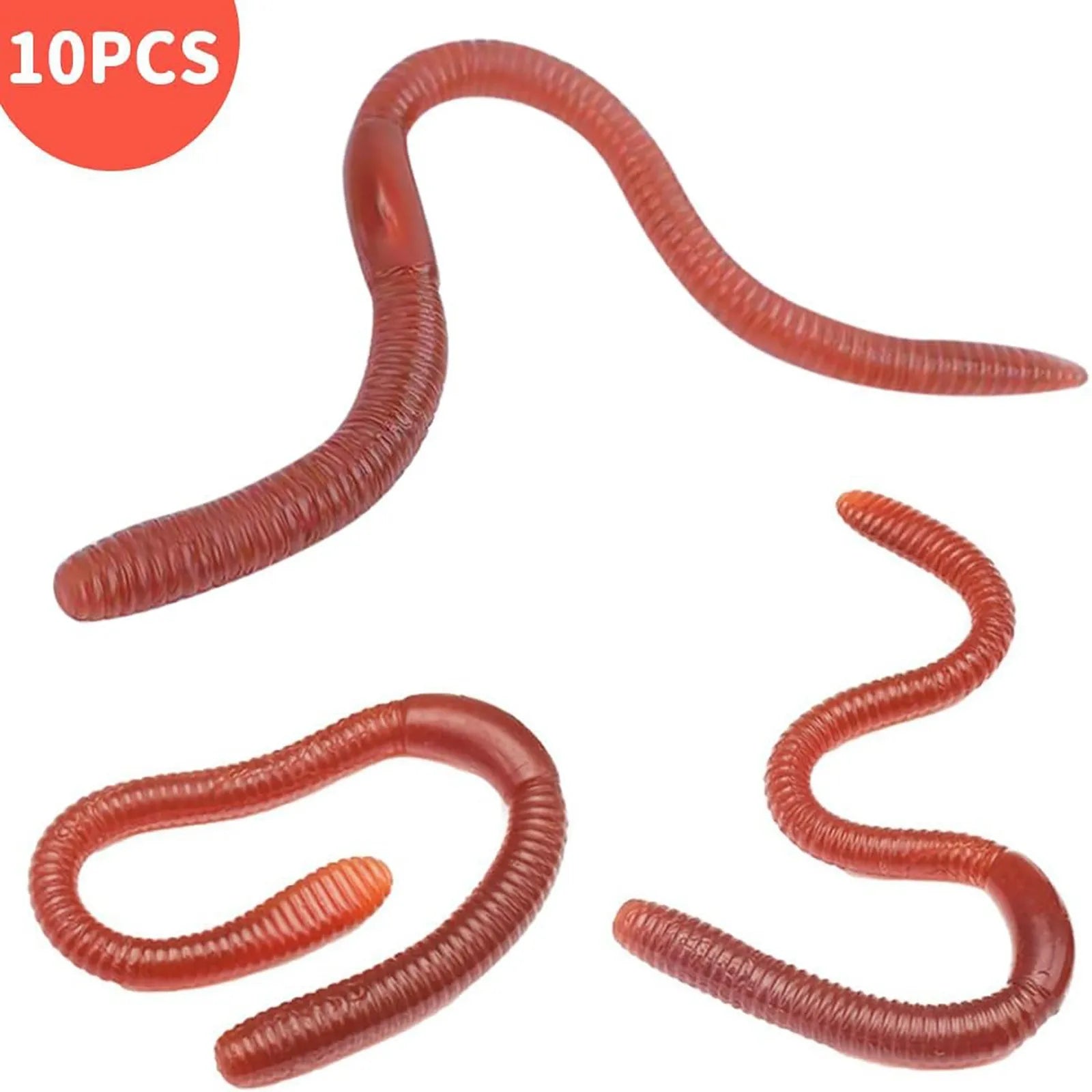1bag/10pcs Predator Soft Lures Sea Fishing 18cm Silicone Earthworm Worm Wobbler Fake Baits Carp Trout Bass Fishing Oasis Select