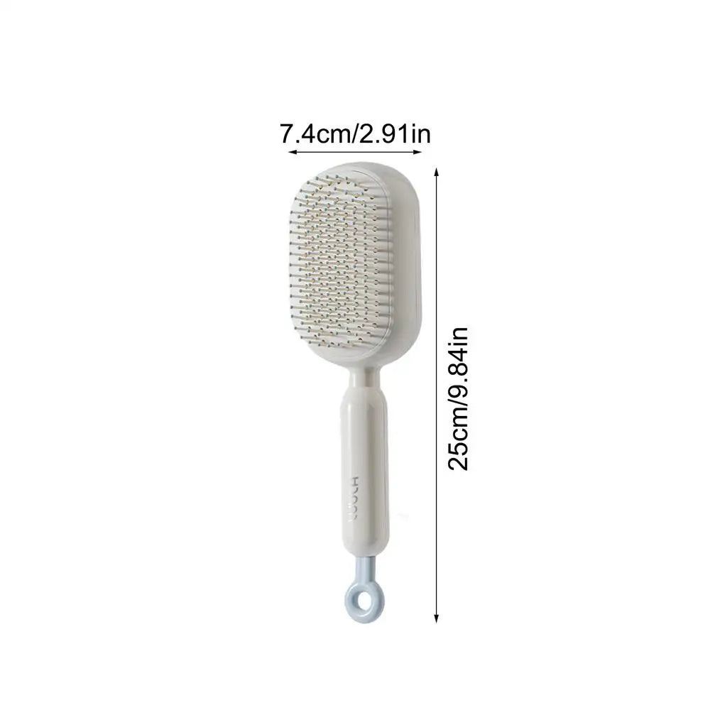 Hair Massage Air Cushion Comb Brush Scalp Hairbrush Detangle Anti Static Salon SPA Hairdressing Comb Retractable Hair Brush Oasis Select China Mainland White
