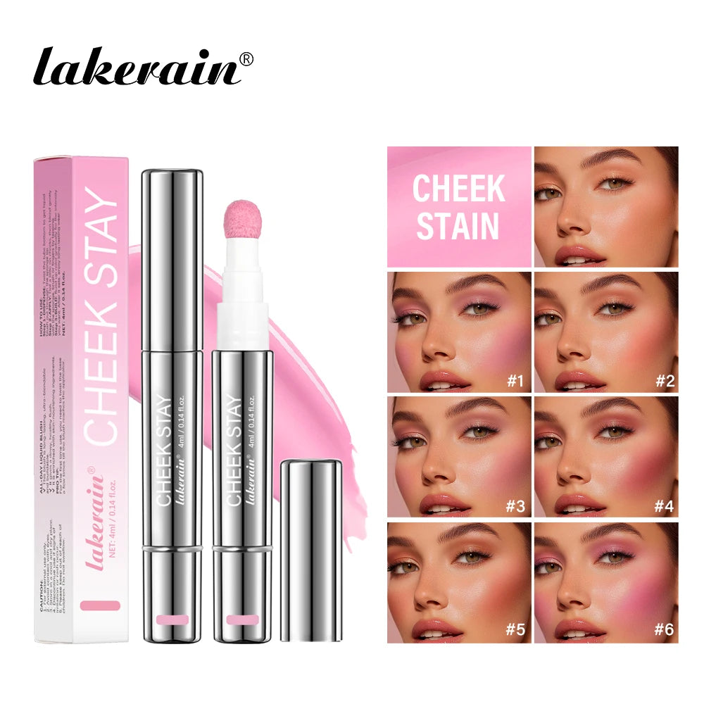 6 Colors Liquid Sponge Cheek Blusher Face Highlighter Long Lasting Natural Skin Tint Face Blush Sponge Wand For Cheek Makeup Oasis Select