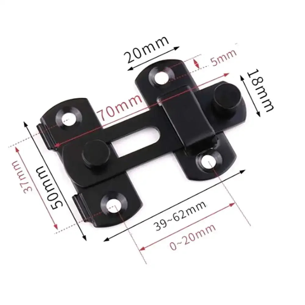 Gate Latch Sliding Barn Door Latch For Locking Matte Black Stainless Steel Gate Latches Flip Latch Safety Door Bolt Latch Lock Oasis Select Black-S
