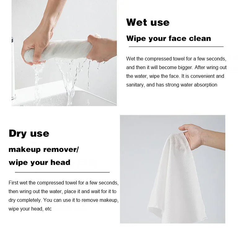 10PCS Set Compressed Towel Travel Quick-Drying Towel Trip Disposable Hotel Washable Cloth Towel Napkin Washcloth Outdoor Travel Oasis Select