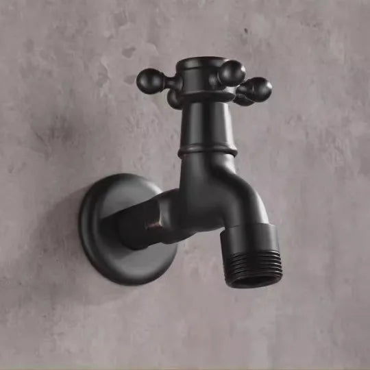 Vintage Solid Brass Single Handle Faucet for Washing Machine Wall Mounted Water Tap Oasis Select N