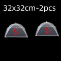 Collapsible Mesh Food Covers Protective Anti-Flying Pop Up Fine Fly Net White Household Food Tent for Outdoors Parties BBQ Oasis Select 12inch 32x32cm 2pcs