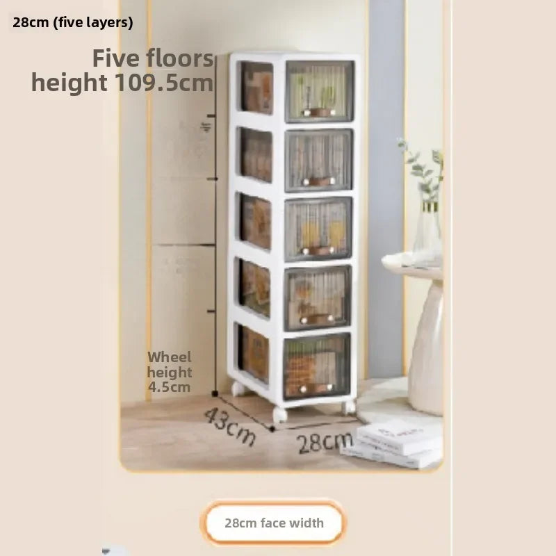 Multi-functional trolley household rack multi-layer removable desk drawer storage cabinet Oasis Select 28cmD