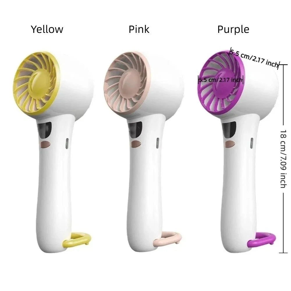 Digital Display Mini Handheld Fan 5 Speeds Long Battery Life USB Rechargeable Fan Telescopic Bracket Quiet High Speed Fan Summer Oasis Select