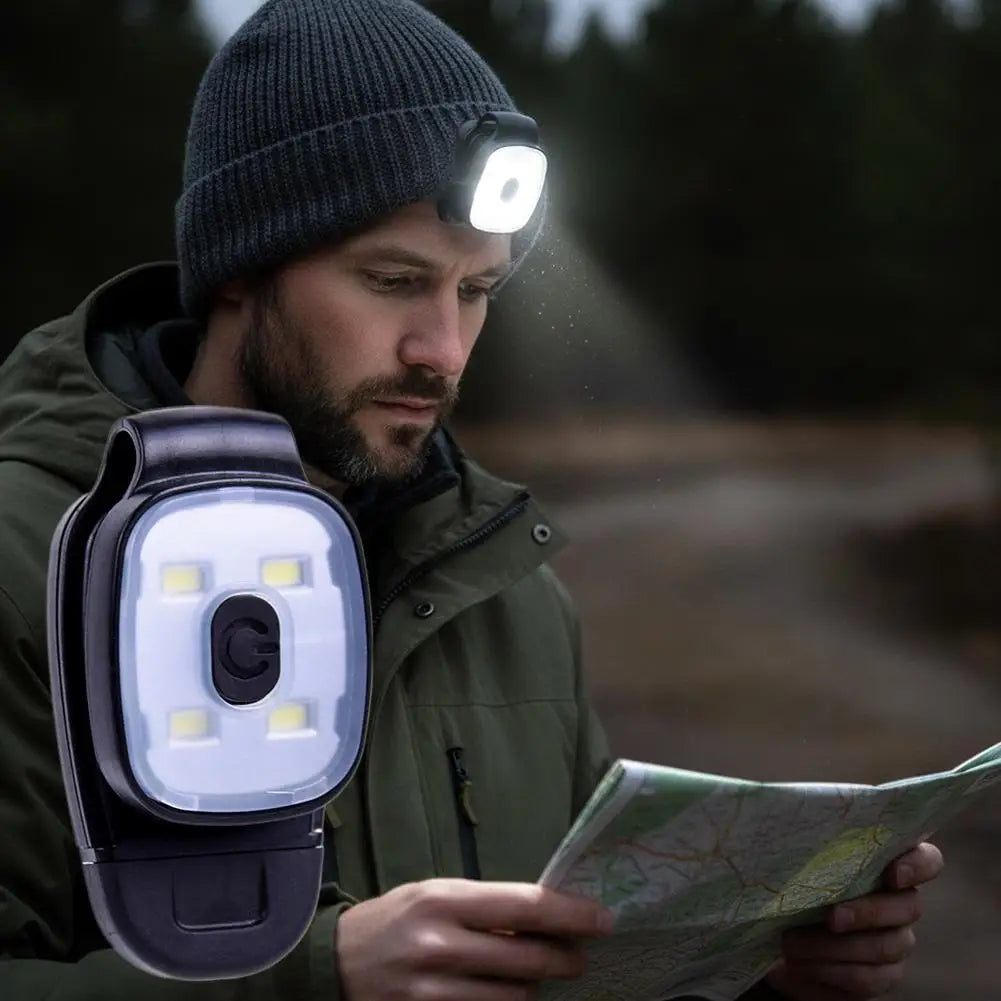 USB Rechargeable Clip-On LED Headlamp – 200 Lumens, 6 Modes Clip-On LED Headlamp Oasis Select