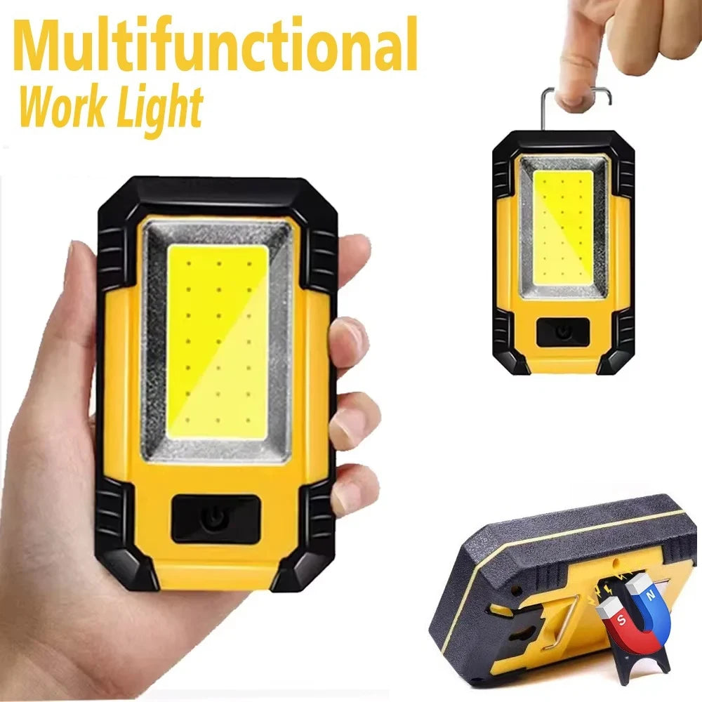 4000MaH Rechargeable Work Light Super Bright COB Flashlight With Magnetic/Hook Portable Camping Lantern For Outdoor Emergency Oasis Select