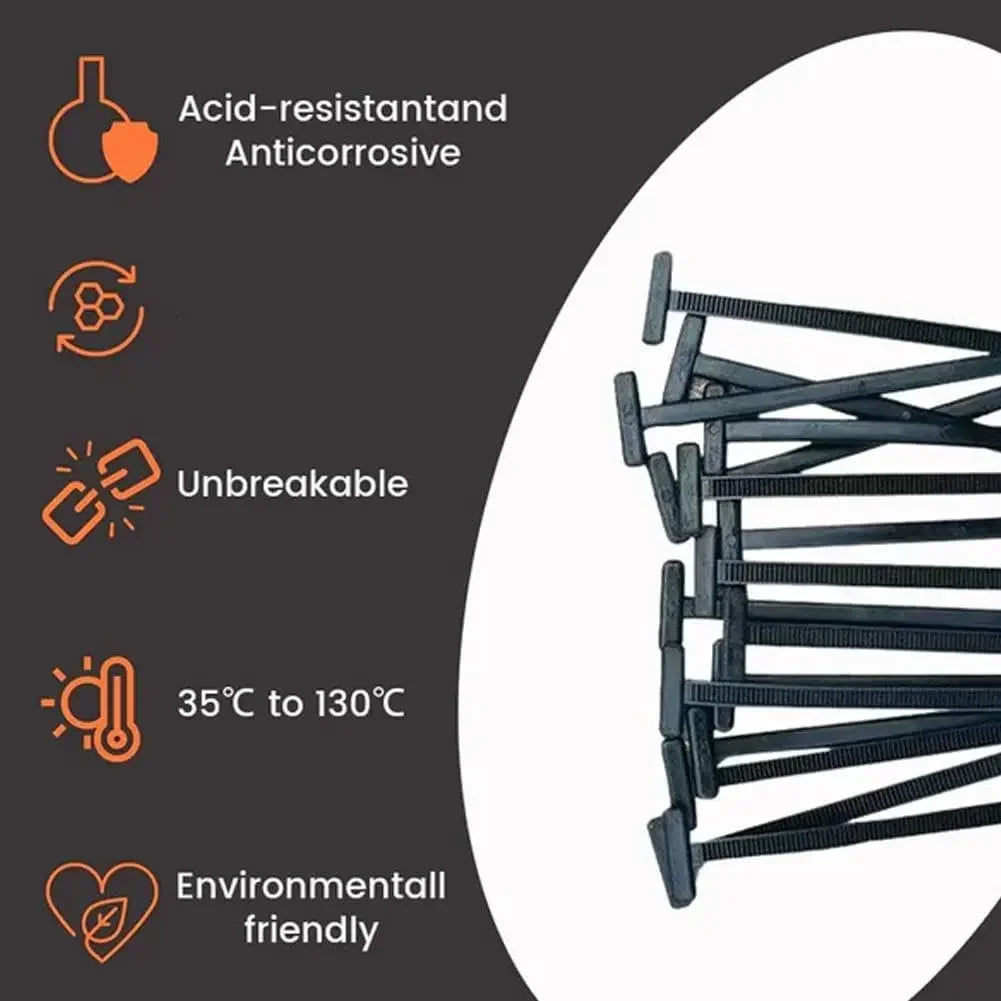 Nylon Universal Cable Tie Buckle-Heavy Duty Zip Ties Holder with Pin & Button Design Plastic Cable Ties Tool Fasteners Car Body Oasis Select