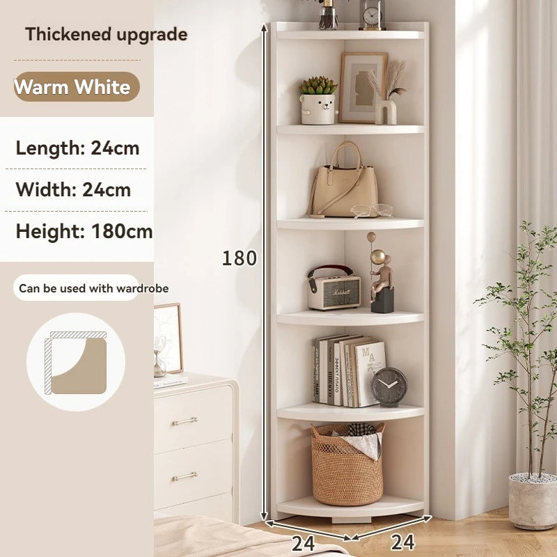 Corner storage cabinet for home use, simple foyer, coat rack, corner wall display cabinet, floor standing bookshelf, bedroom sid Oasis Select six layers-24-180