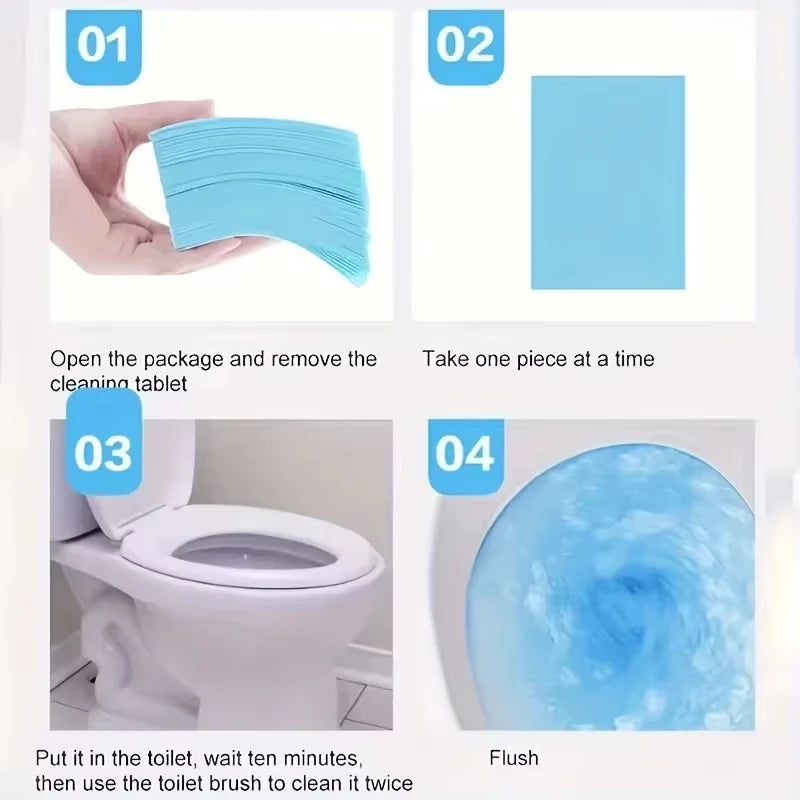 30/60/120pcs Toilet Bowl Cleaner Tablets, Septic Safe Fizzing Deodorizer, Quick Dissolve Stain Remover, Deep Clean Tabs, Descale Oasis Select