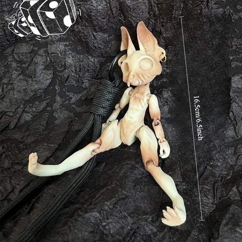 Two creative demonic cat skeleton decorative ear bands with holes (without strings) Oasis Select