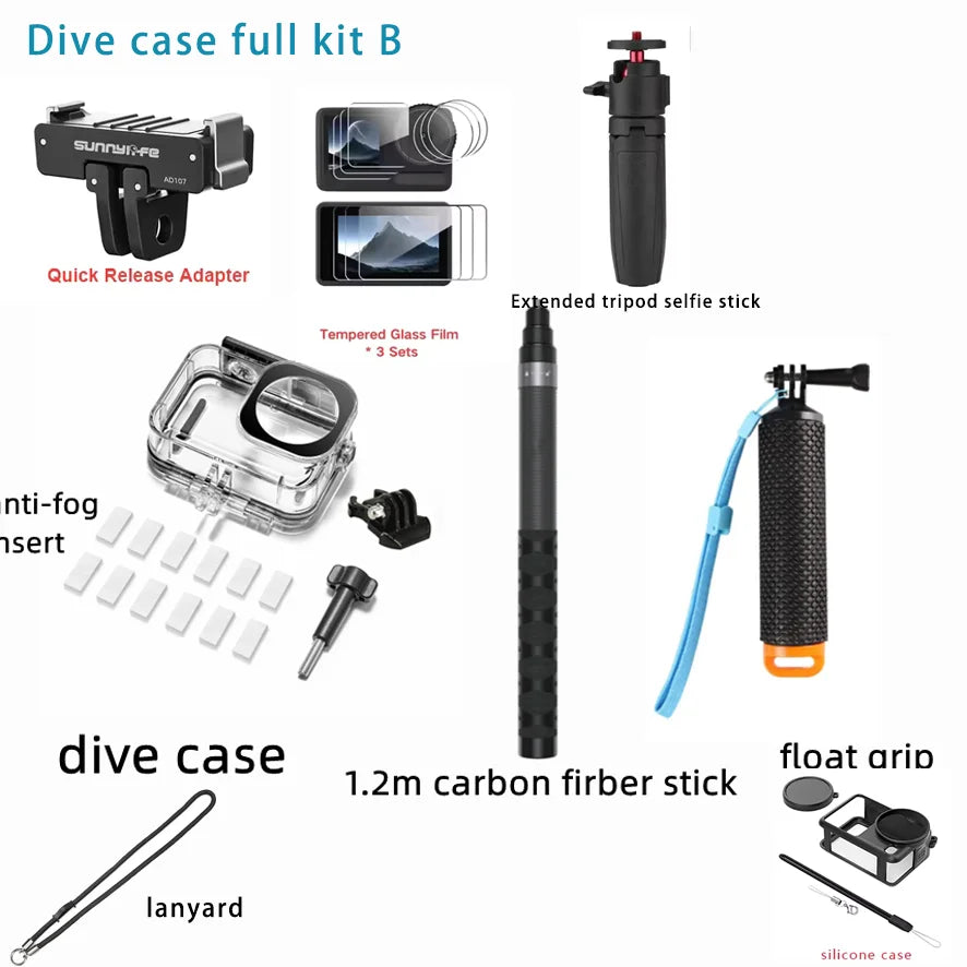 DJI Action 6 Accessories Kit – Cage, Case, Frame & Glass