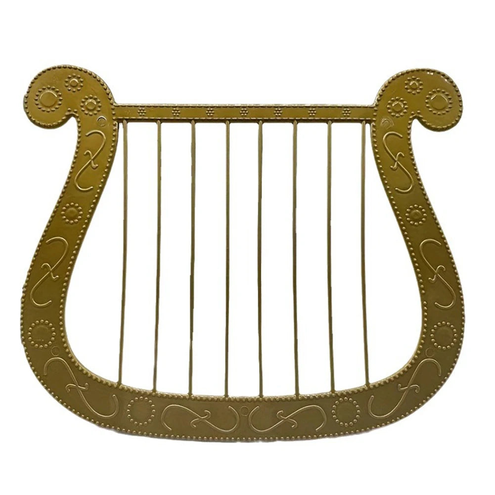 Plastic Angel Harp Model Prop For Halloween Costume Party Dress Up Decoration Musical Instrument Accessory Oasis Select 1pcs