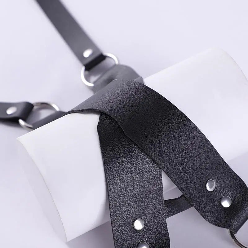 Eye Mask Sex Bondage Adult Game Couples Leather Harness Mask Wearable Costumes For Women Men Cosplay Toys Face Masks Sex Toys Oasis Select