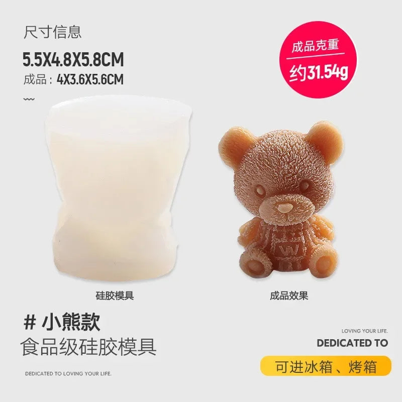 Home Lion Bear Ice Cube Mold Lion Pagoda Silicone Ice Lattice Coffee Milk Tea Refrigerator Creative Ice Grinding Tools Oasis Select I