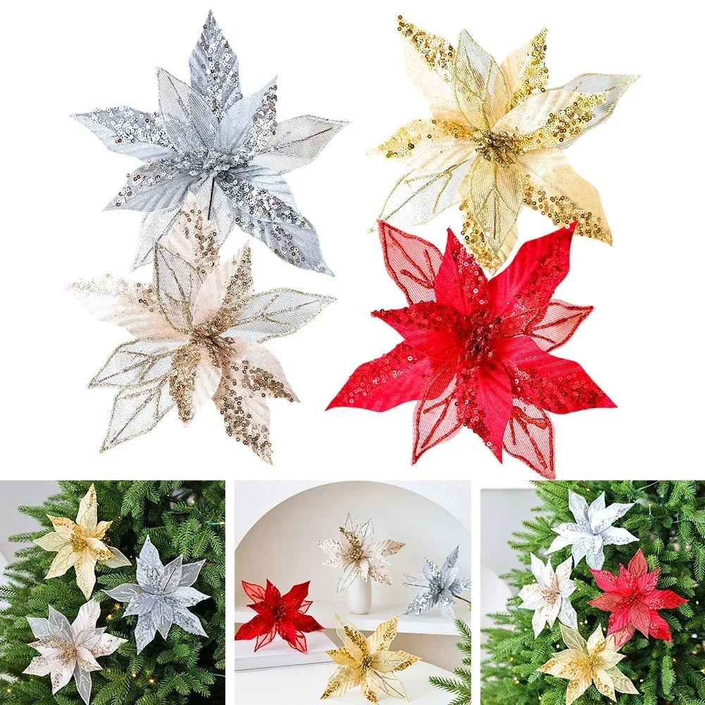 Wedding Centerpiece Flowers Christmas Flower Decor Quick Setup Convenience Seasonal Use Decoration 23 21cm For Christmas Trees Oasis Select