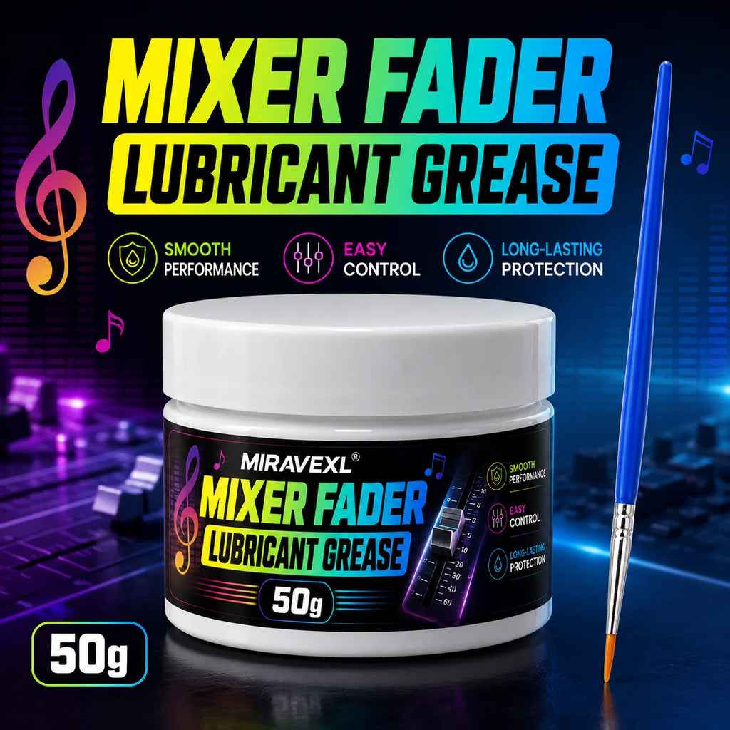 50g MIRAVEXL Mixer Fader Grease + Brush, Professional Mixer Lubrication, Smooth Performance, Long-Lasting, Easy to Apply Oasis Select