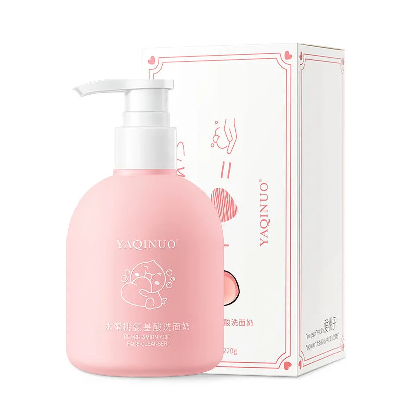 220ml Peach Amino Acid Facial Cleanser Deep Cleansing Gentle Hydration Shrinking Pore Cleanser Skin Care Products Oasis Select