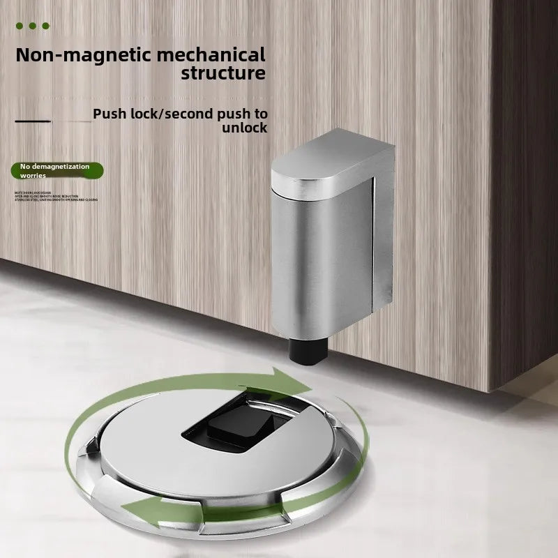 Door Stops Heavy Duty Magnetic Stopper Mechanical Door Stop Adjustable Door Holder Non-punch Sticker Furniture Hardware Oasis Select