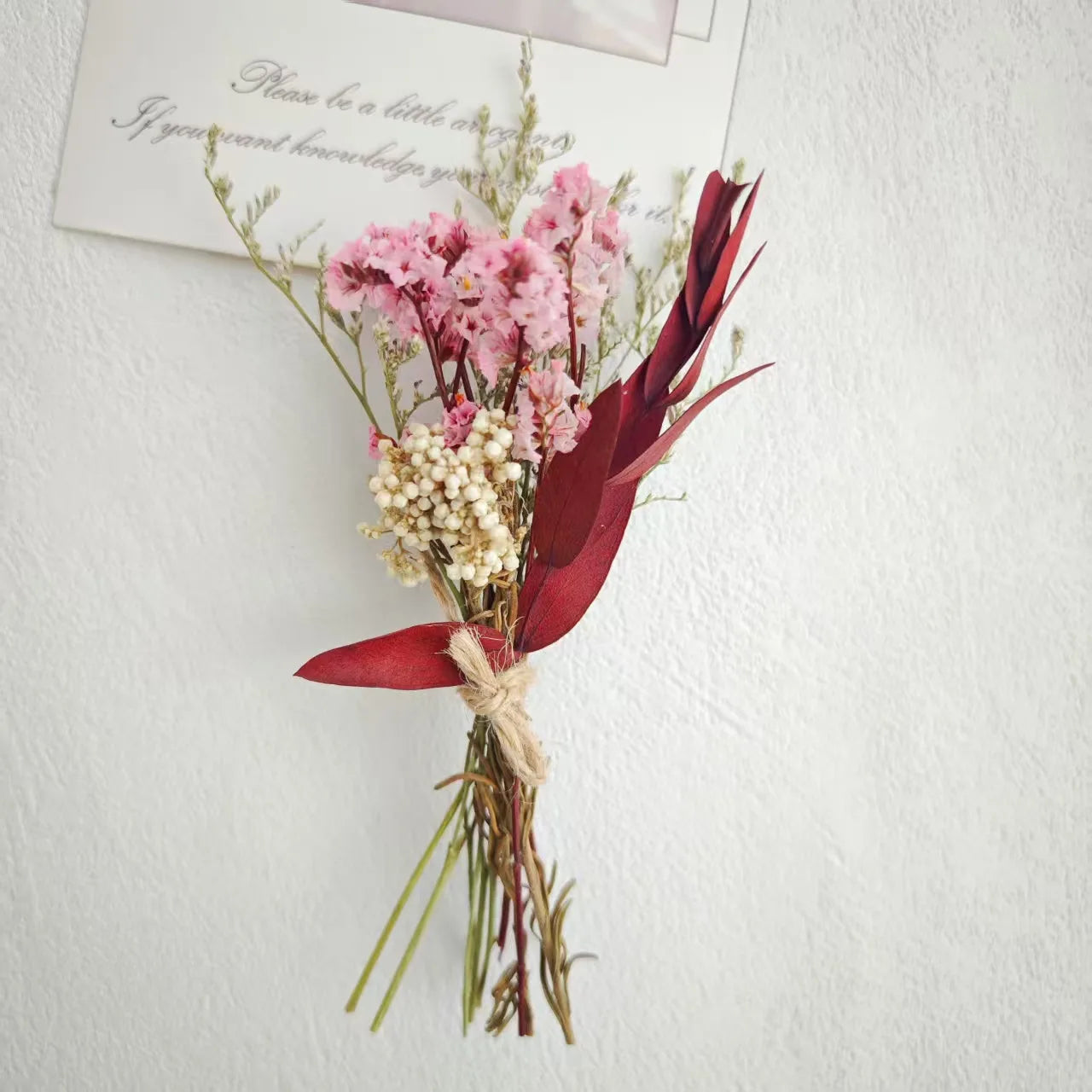 Dried Flower Mini Bouquet Bridal Bridesmaid Wedding Boutonniere Gift Box Decor DIY Material Kit Home Decor Oasis Select 5