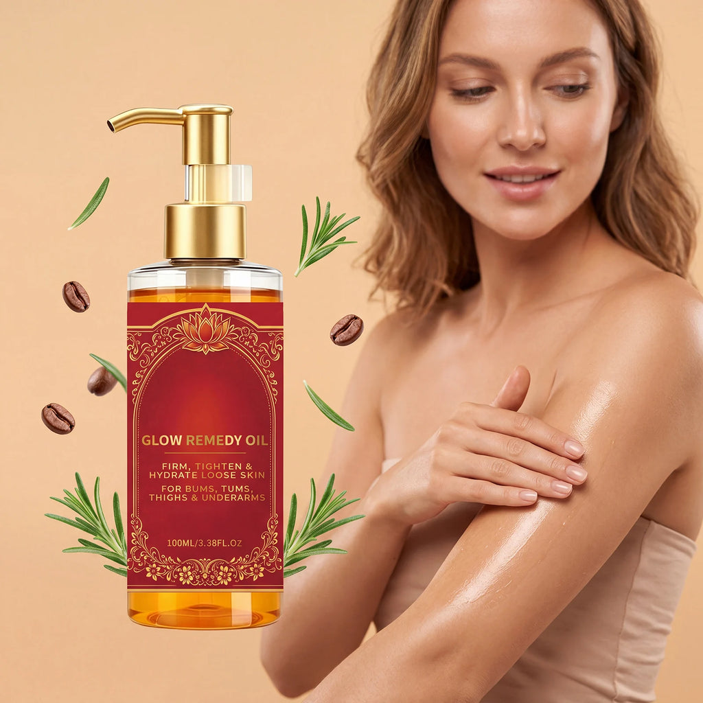 Glow Remedy Firming Body Oil Hydrates Dry Loose Skin Tightens Belly Butt Thighs Underarms Improves Sagging Skin Body Massage Oil Oasis Select