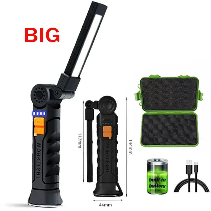 800LM COB LED Work Light – USB Rechargeable Magnetic Lamp
