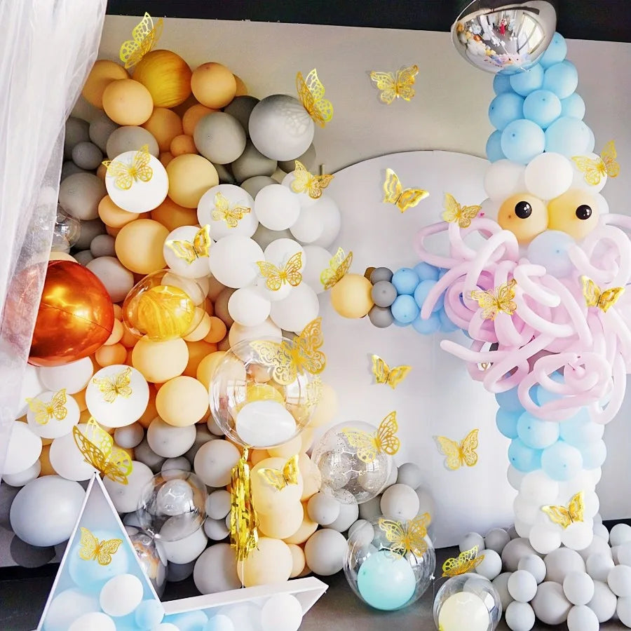 12Pcs 3D Hollow Butterfly Wall Decal Mirror Wall Stickers For Kids Room Home Wall Decoration Fridge Sticker Wedding Party Oasis Select