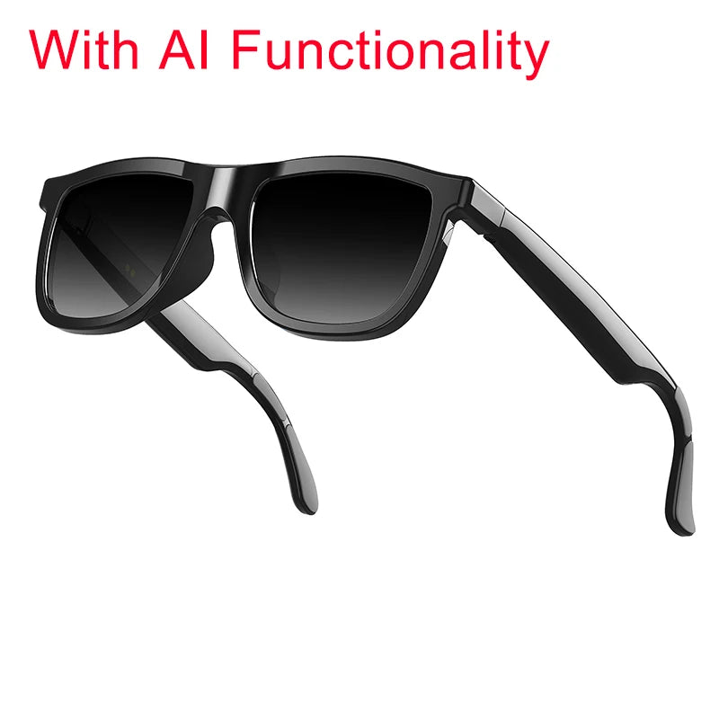 Smart Audio Glasses Touch To Color Changing IP65 AI Translation Sunglasses Noise-reducing HD Call Music Play Eyewear Men Women Oasis Select BK with AI