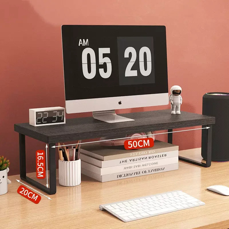 Wood Monitor Riser Shelf & Desk Organizer Stand 30/40/50cm