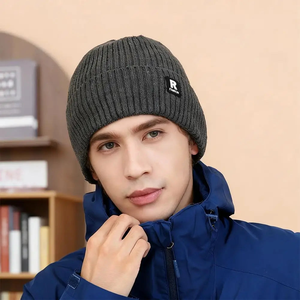 Winter Thick Beanie Hat With Fleece Lined For Men Women Winter Solid Knitted Wool Skull Cap For Outdoor Activities & Daily Use Oasis Select