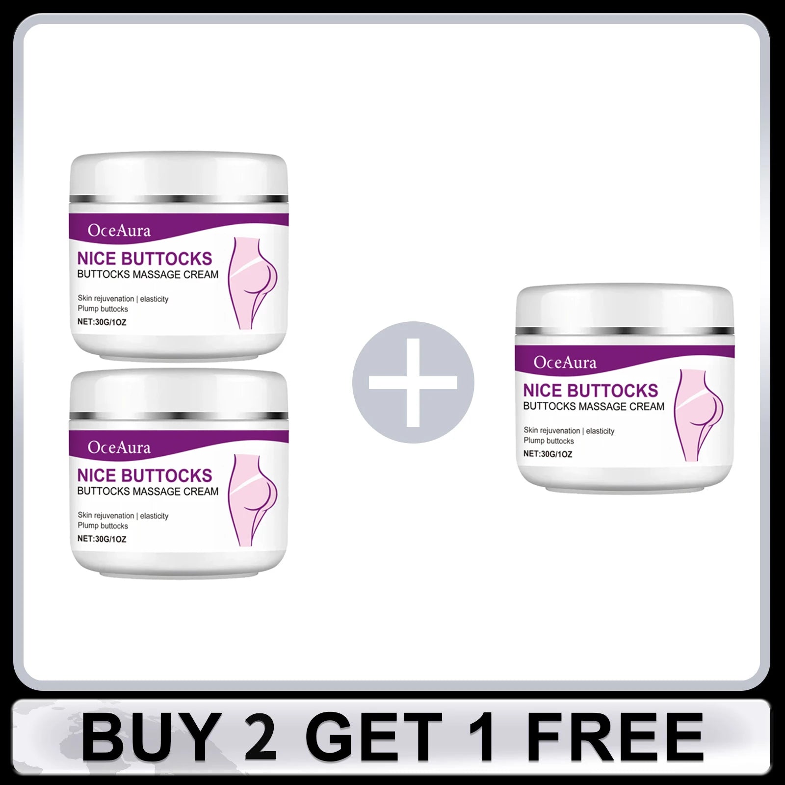 Hip Firming Cream Butt Lift up Big Ass Prevent Sag Buttock Enlargement Cream Improve Sagging Shaping Sexy Body Care for Women Oasis Select Buy 2 Get 1 Free