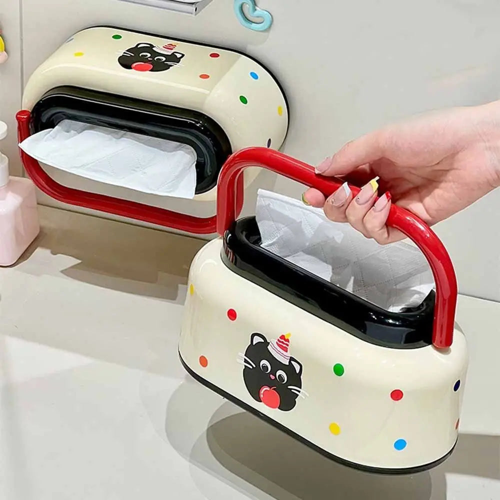 Creative Desktop Tissue Box Adorable Non-Slip Base Cute Tissue Storage Box Reusable Napkin Dispenser Napkin Storage Case Oasis Select