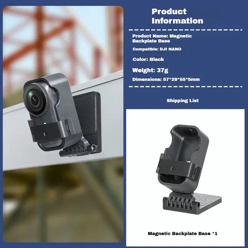 DJI Osmo NANO Magnetic Mount Adapter | 180° Foldable Bracket