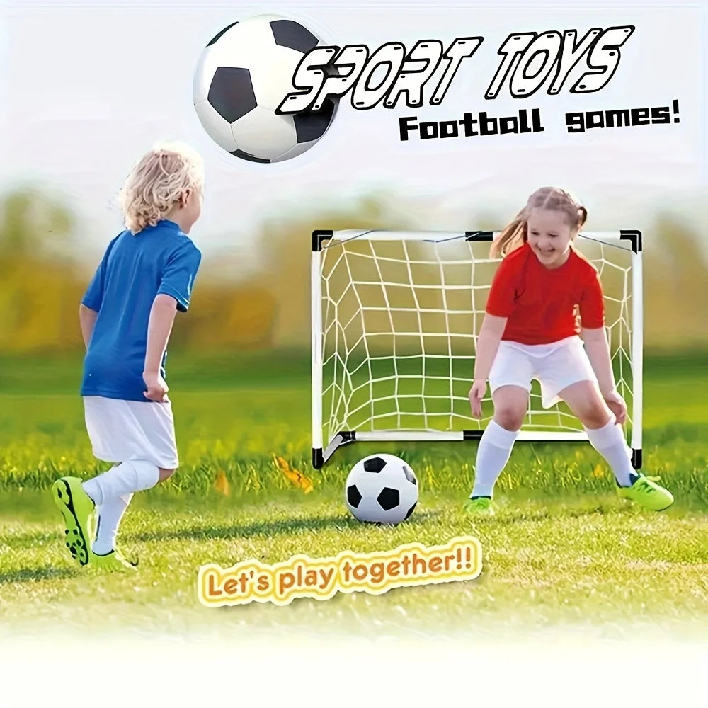 1 set Folding Soccer Goal Door Frame, Portable Indoor/Outdoor Soccer Net,Detachable Training Equipment, PP Material, Soccer Ball Oasis Select