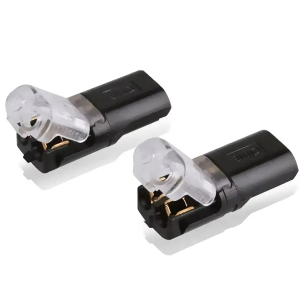 2-Pin No-Strip Spring Wire Connector | Crimp Terminal Block 20pk