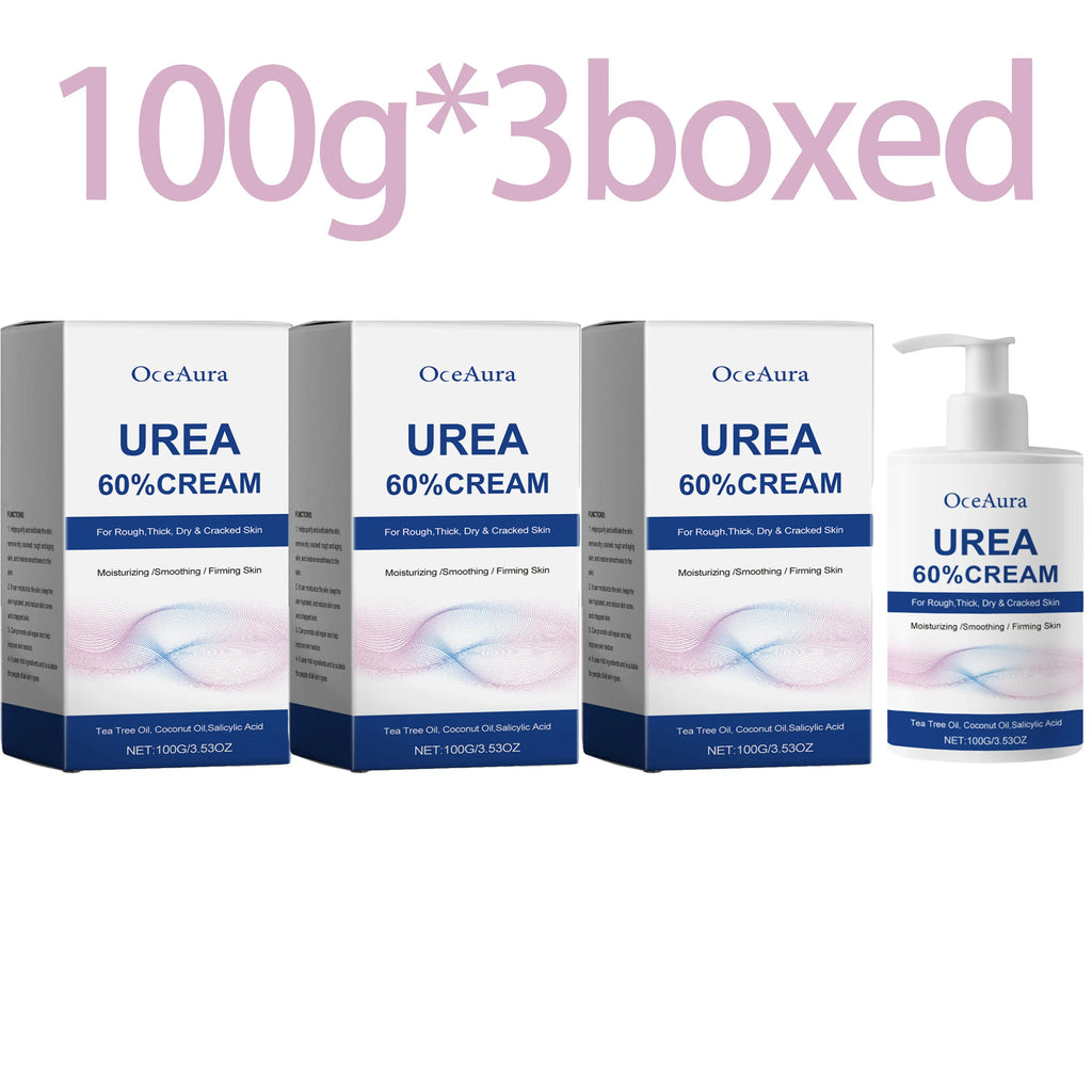 60% Urea Care Foot Cream Heel Moisturizing Soft Relieve Drying Cracked Remove Calluses Dead Skin Removal Hand Foot Skin Care Oasis Select 100g X 3boxed