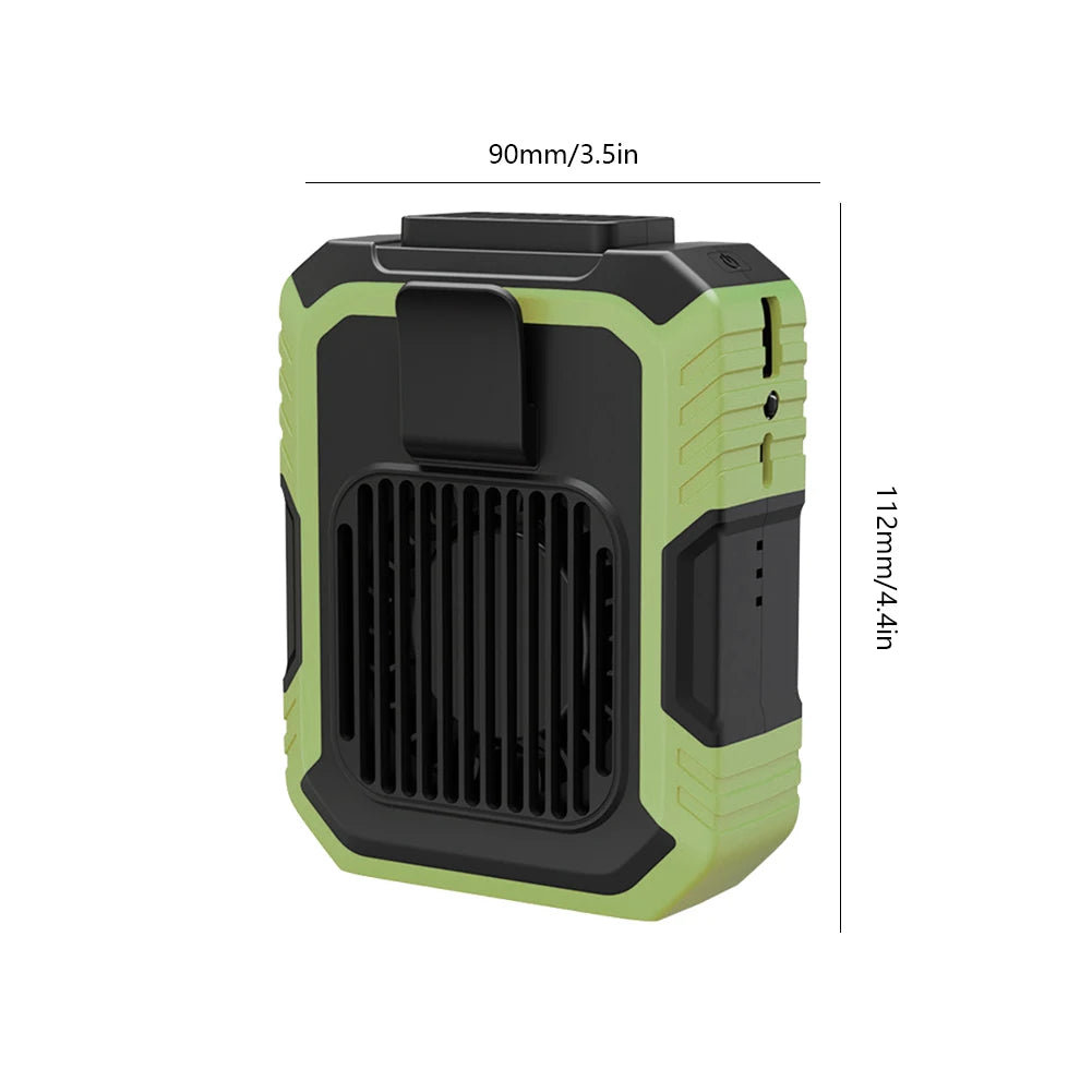4000mAh Hands-Free Waist Fan – 3-Speed USB Rechargeable Bladeless Wearable Waist Fan Oasis Select