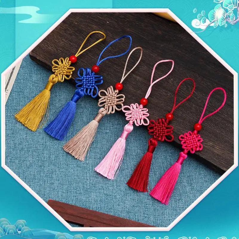 5Pcs Tassels Chinese Knots Silk Tassel Mini Beaded Pendant Fringe For Curtain DIY Crafts Jewelry Making Decoration Oasis Select 10